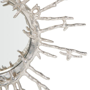 Brass Round Convex Mirror - Nickel Finish |  Europa Collection | Villa & House