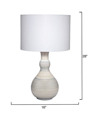 Droplet Ceramic Table Lamp, Blue