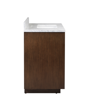Morombe 36" Cocoa Marble Vanity with Rectangular Undermount Sink