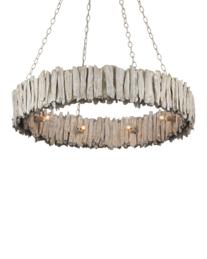 Driftwood Whitewash Ring Chandelier