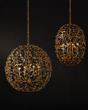 Secret Garden Gold Orb Chandelier
