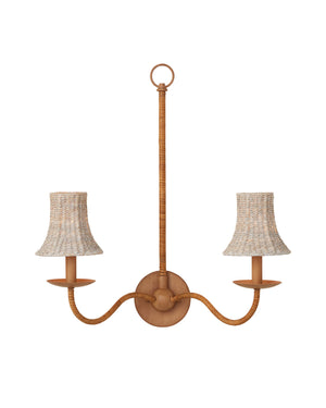 Bell Whitewashed Chandelier Shade