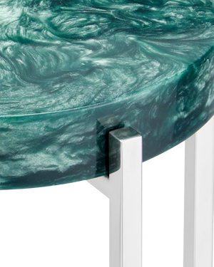 Rina Teal Drinks Table