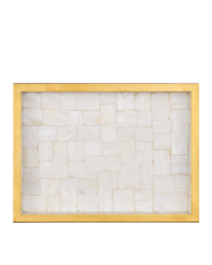 Casey Mother of Pearl Tray Set of 2