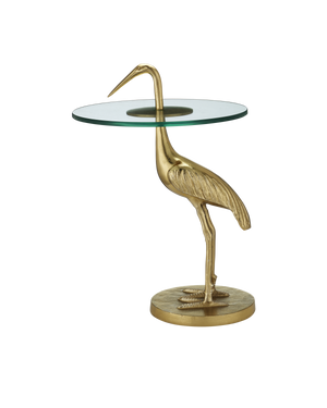 Crane Brass Accent Table