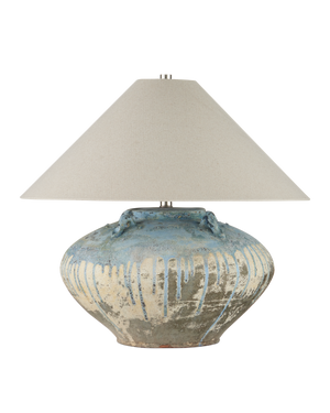 Catania Antique Blue Drip Table Lamp
