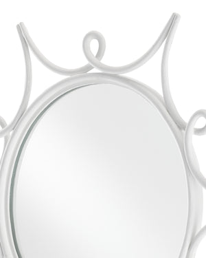 Sabina Round Silver Mirror