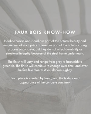 Faux Bois Medium Bird Bath