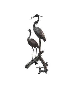 Herons on Branch Bronze