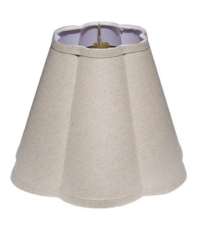 Scalloped 100% Natural Linen Shade, Small