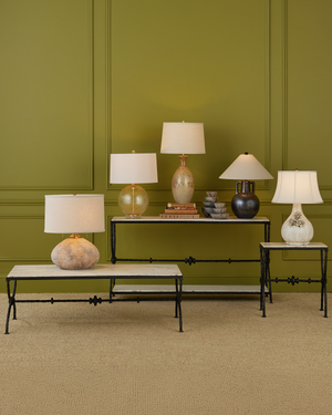 Agora White Travertine Side Table
