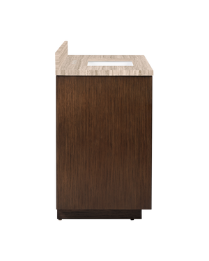 Morombe 36" Cocoa Travertine Vanity with Rectangular Undermount Sink