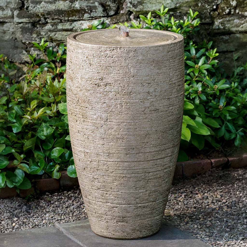 Las Rocas Garden Stone Fountain - Travertine Patina