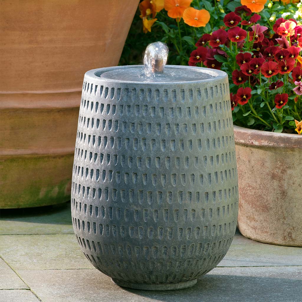 Floret Stone Fountain - English Lead Patina