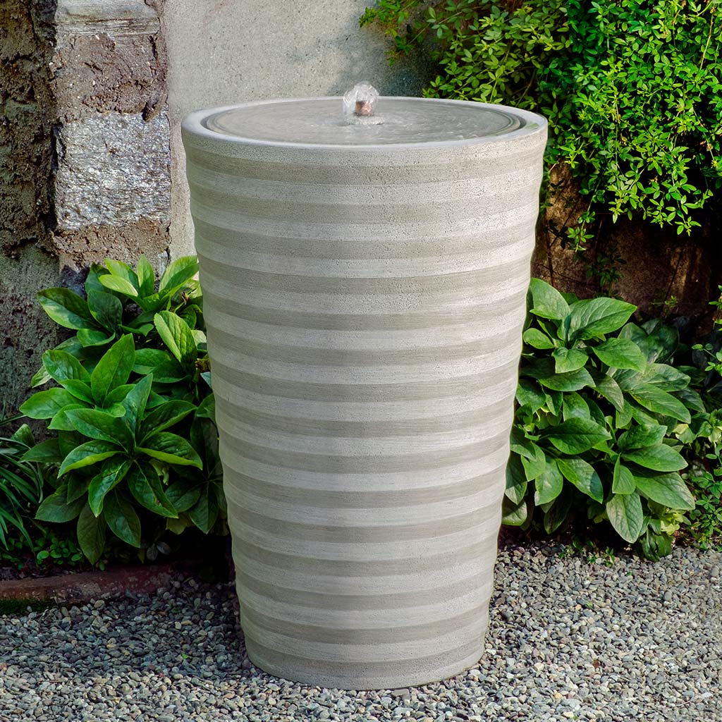 Conica Tall Stone Fountain - Greystone Patina
