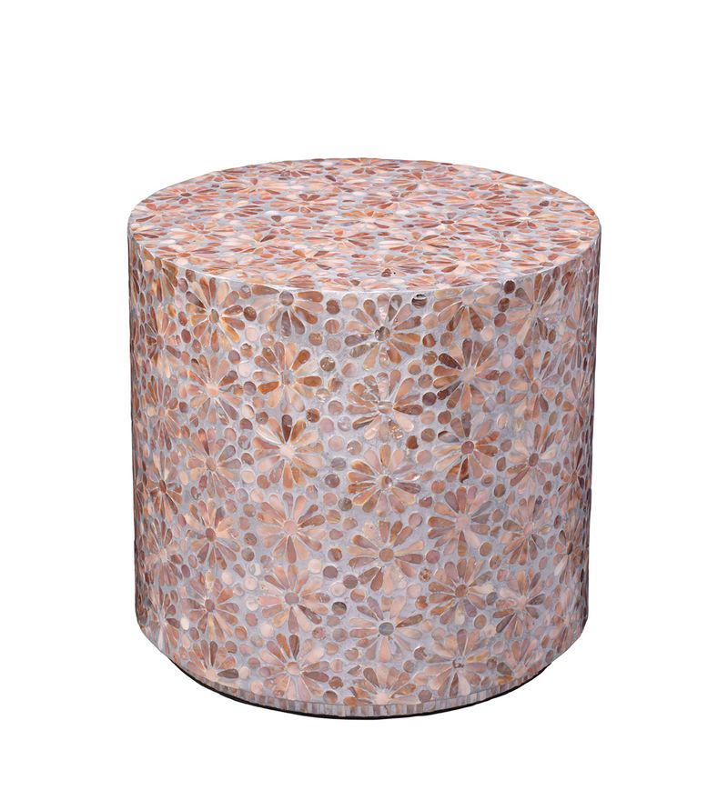 Marigold Pink Mother of Pearl Side Table