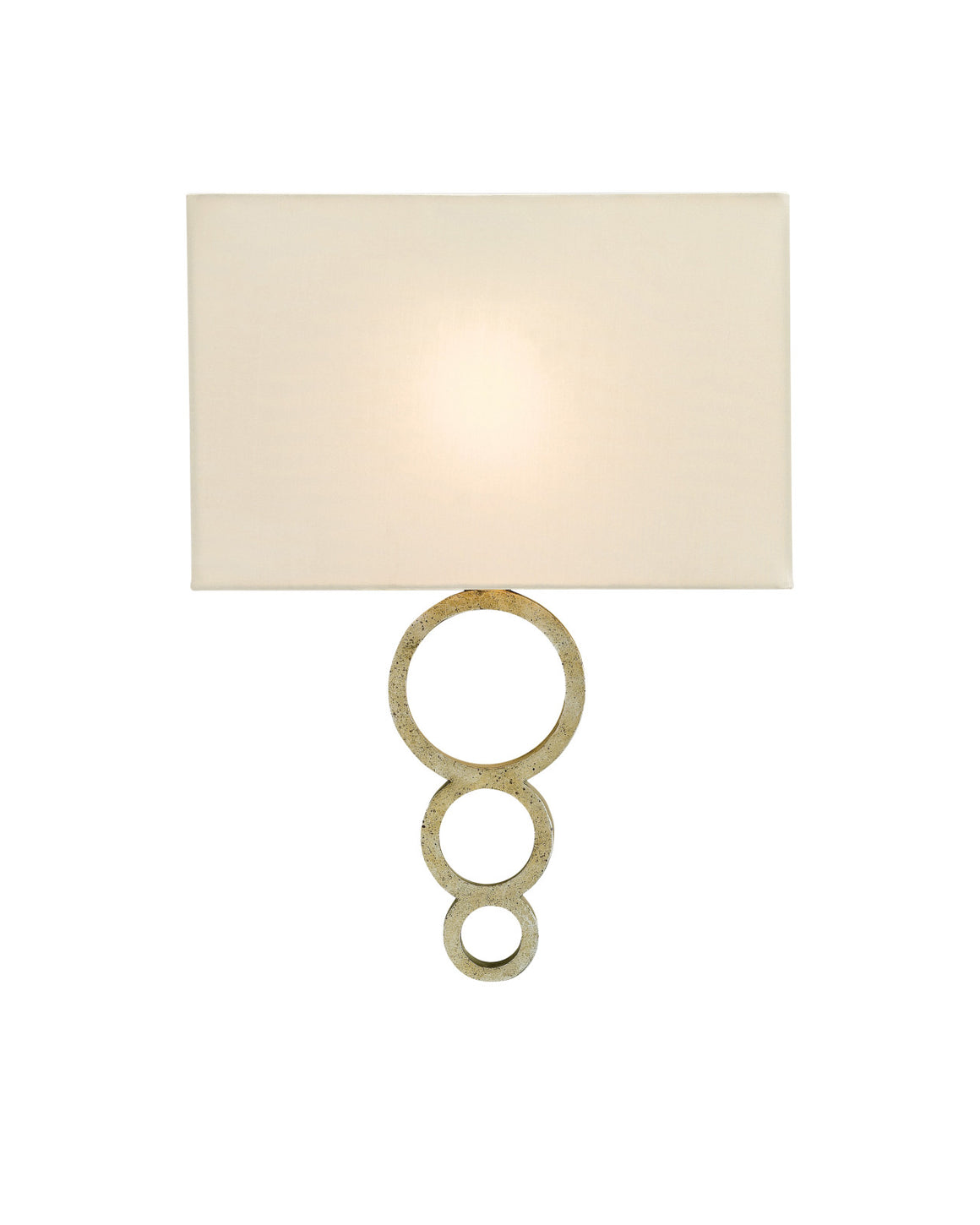 Pembroke Silver Wall Sconce - White Shade