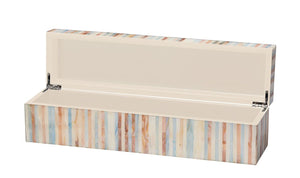 Roosevelt Blue Mother of Pearl Decorative Box, Large