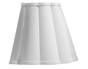 Scalloped 1-Light Wall Sconce, White Linen