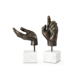 Hands Statue (Pair), Bronze | Hands Collection | Villa & House