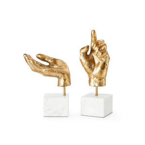 Hands Statue (Pair), Gold | Hands Collection | Villa & House