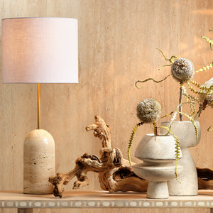 Holt Table Lamp in Travertine