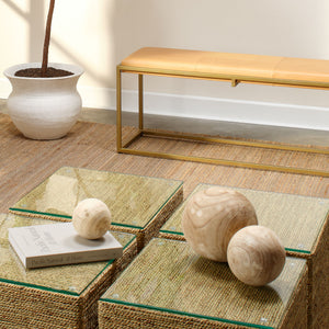 Malibu Wood Balls in Natural Wood (set of 3)