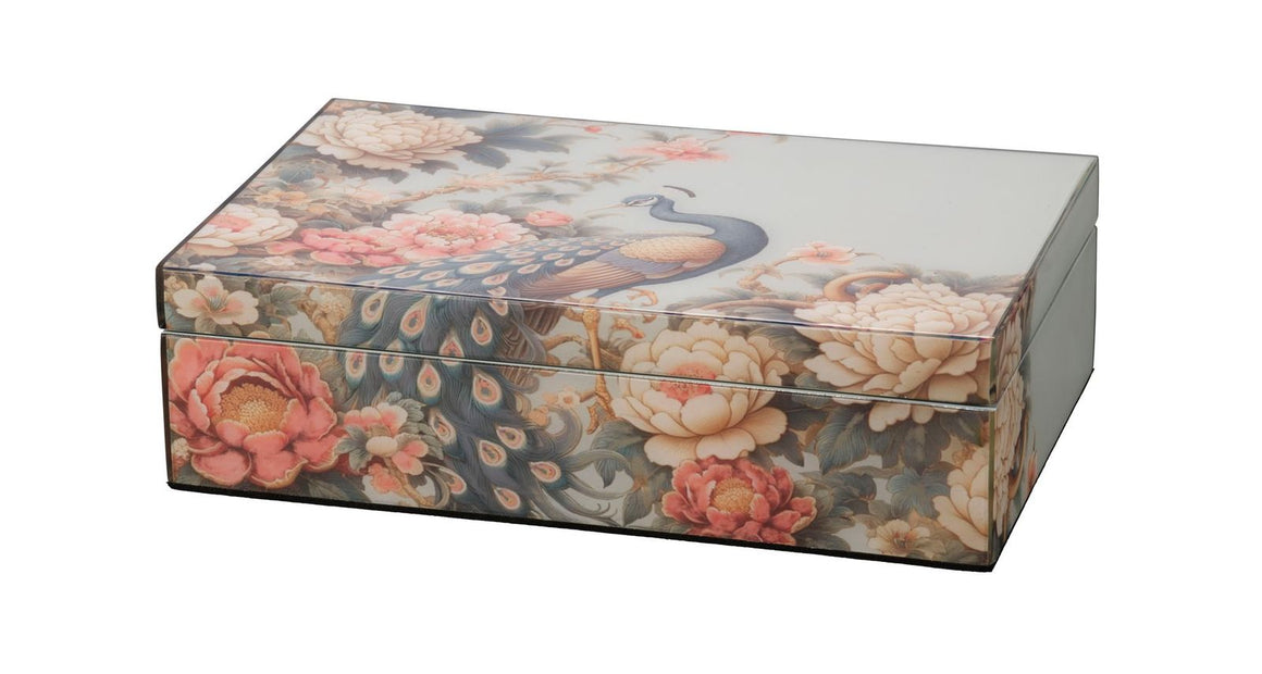 Mural Laquered Box, Blue