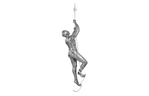 Climbing Sculpture w/Rope, Black/Silver, Aluminum