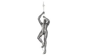 Climbing Sculpture w/Rope, Black/Silver, Aluminum