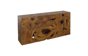 Teak Slice Console, Natural