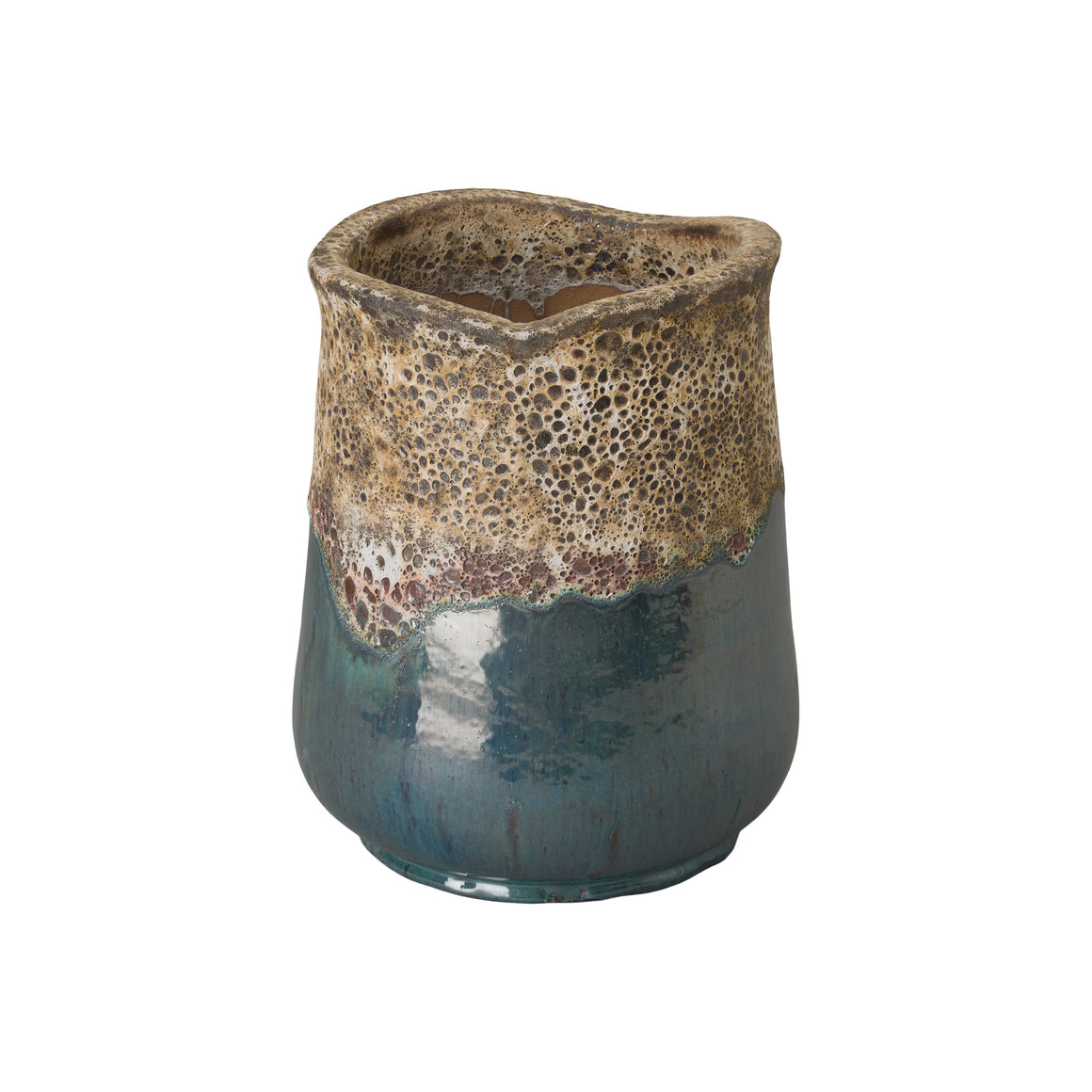 Medium Sack Reef Teal Ceramic Planter