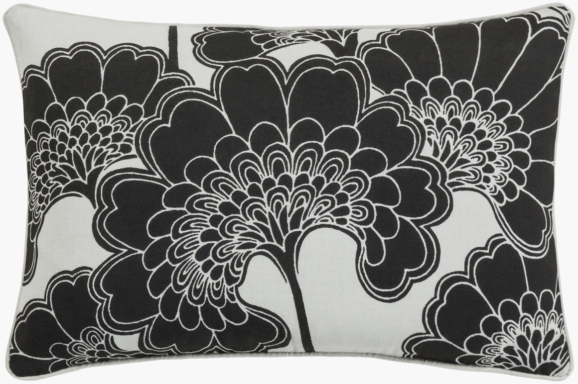 Surya Japanese Floral JA-002 Lumbar Pillow