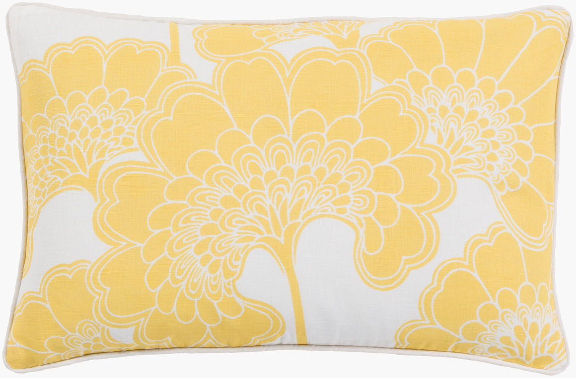 Surya Japanese Floral JA-005 Lumbar Pillow