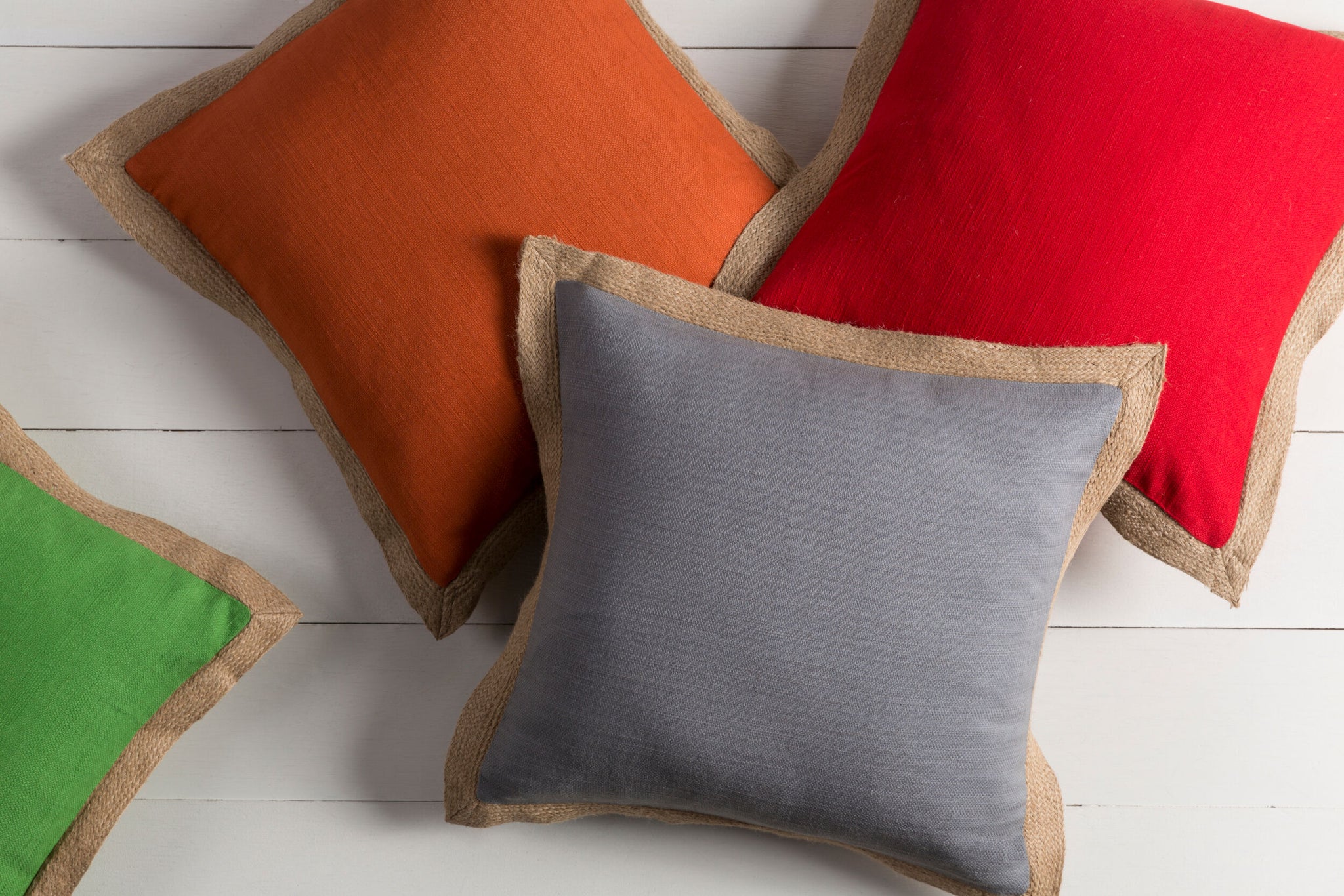 Surya Jute Flange JF-002 Accent Pillow