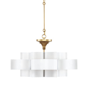 Grand Lotus Small White Chandelier