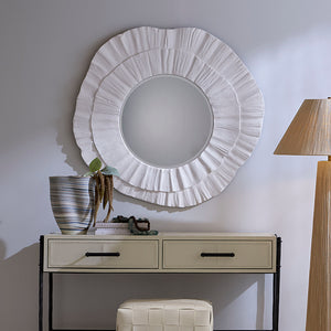 Millstone Round Petal Mirror