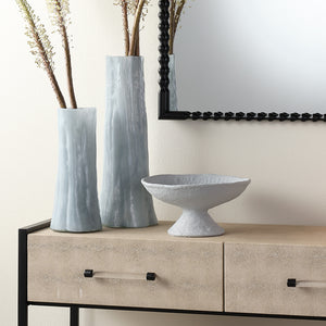 Garden Pedestal Bowl -Pebble Blue