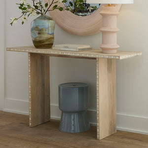 Huntington Garden Stool-Pale Blue