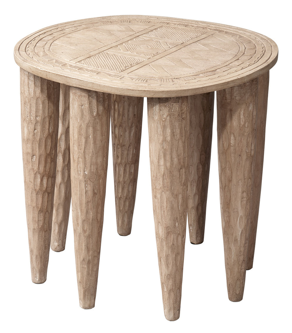 Naga Side Table-Bleached