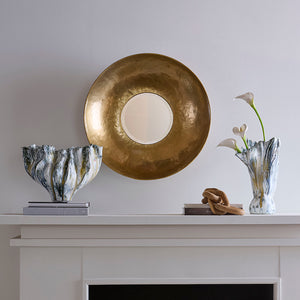 Theia Mirror-Hammered Gold Finish