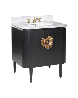 Briallen 30" Black Vanity with Oval Undermount Sink
