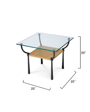 Renzo Side Table in Black Iron