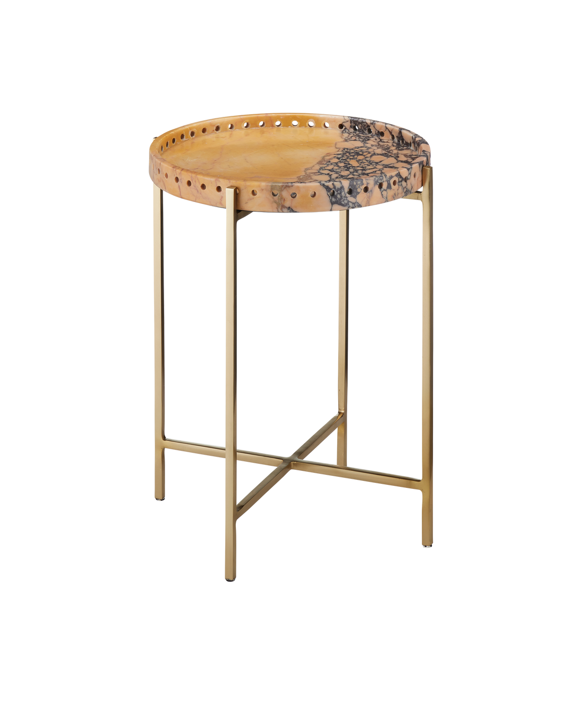Freya Purple Breccia Accent Table