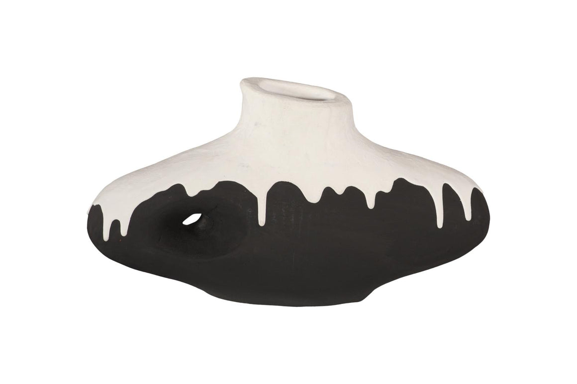 Porcelain Drip Vase, Wide