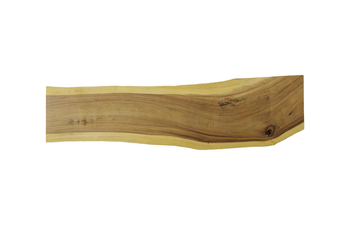 Origins Straight Edge Bench, Natural, Satin Black Legs