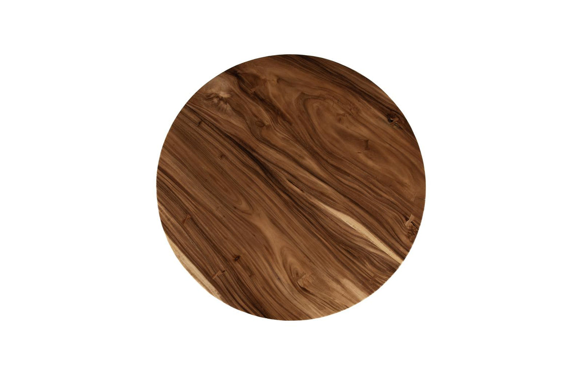 Floating Round Dining Table With Acrylic Legs, Natural