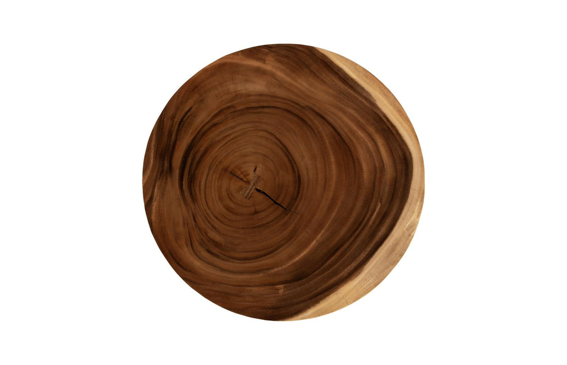 Floating Round Coffee Table With Acrylic Legs, Natural