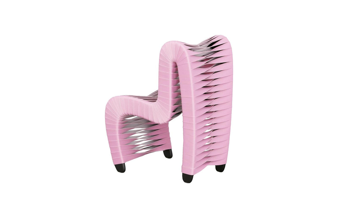 Seat Belt Chair, Kid Sized, Pink/White