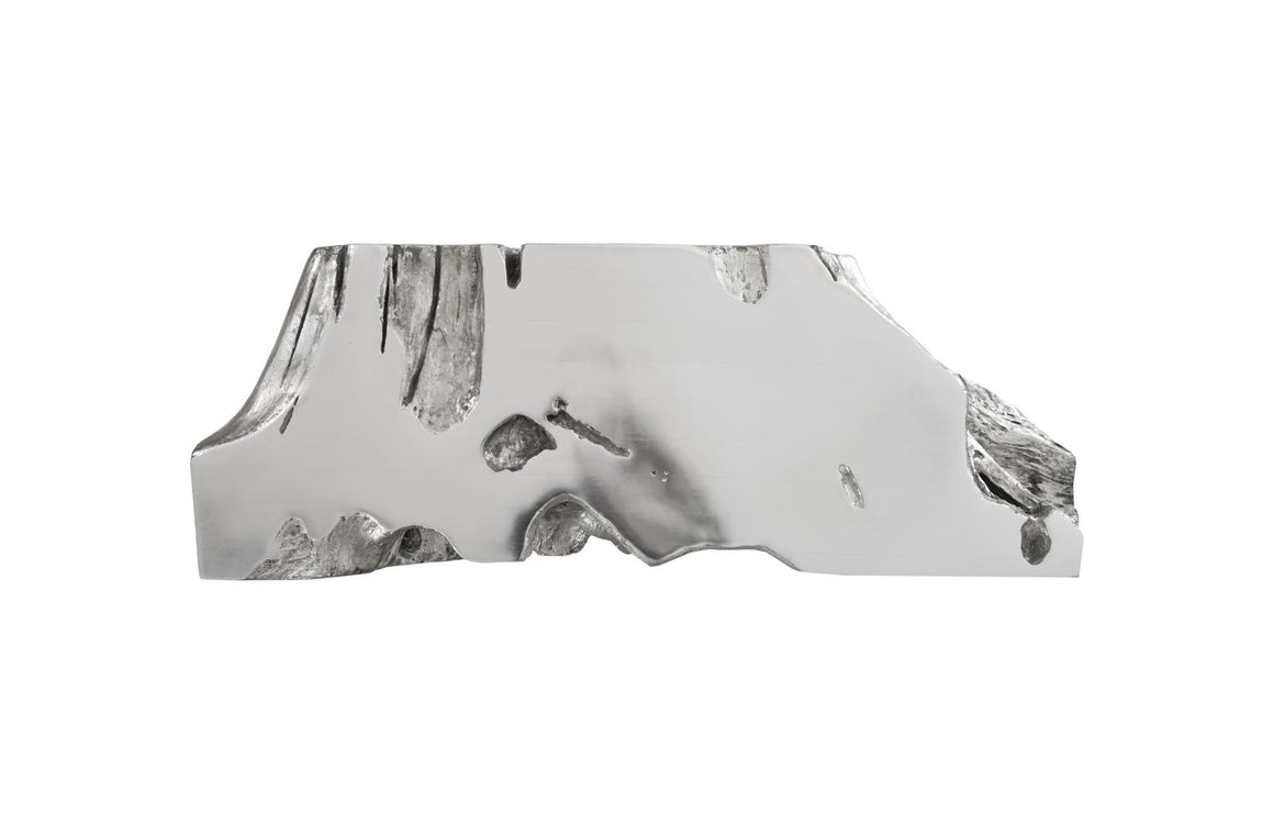 Luxe Freeform Console Table, Silver Leaf